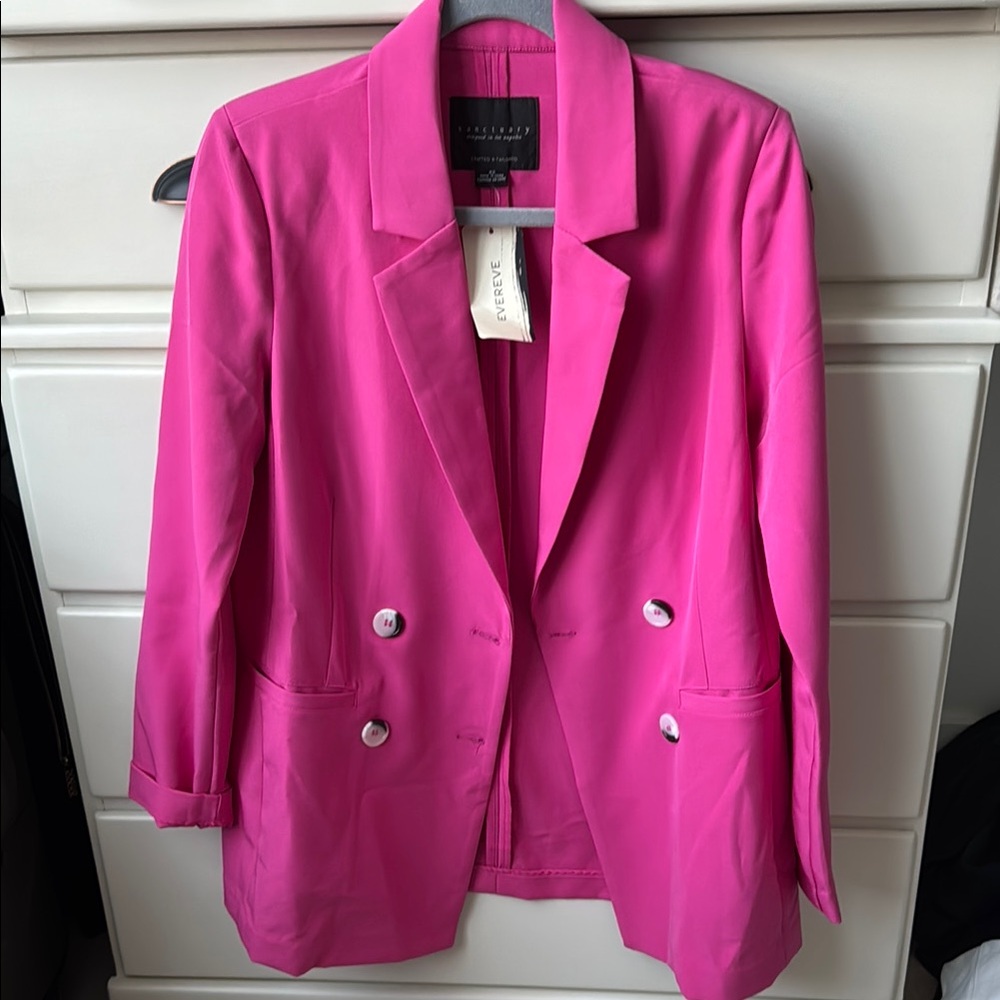 Sanctuary Pink Double-Breasted Blazer